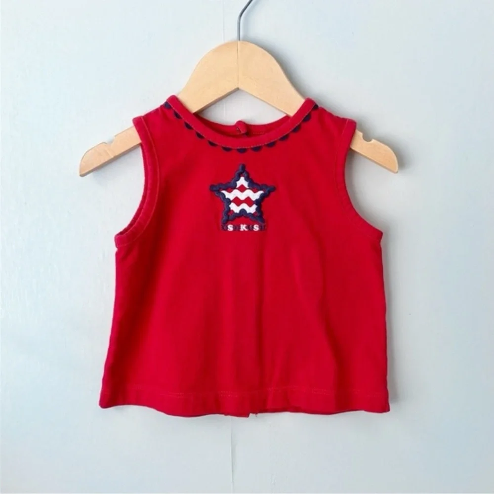 Vintage Y2K OshKosh B'Gosh Embroidered Star Tank Top 100% Cotton 24M